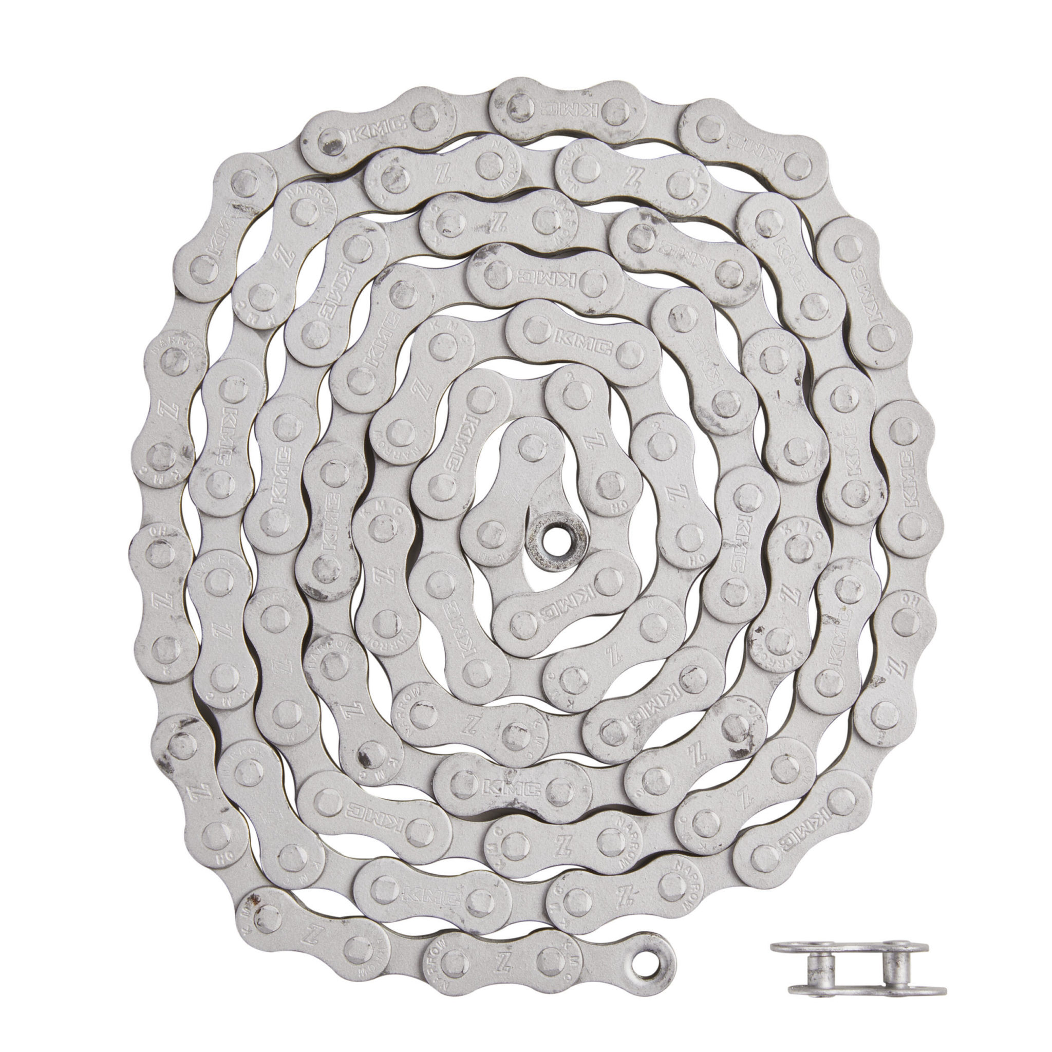 KMC Z410 Bicycle Chain (1-Speed, 1/2 x 1/8-Inch, 112L, Silver/Black