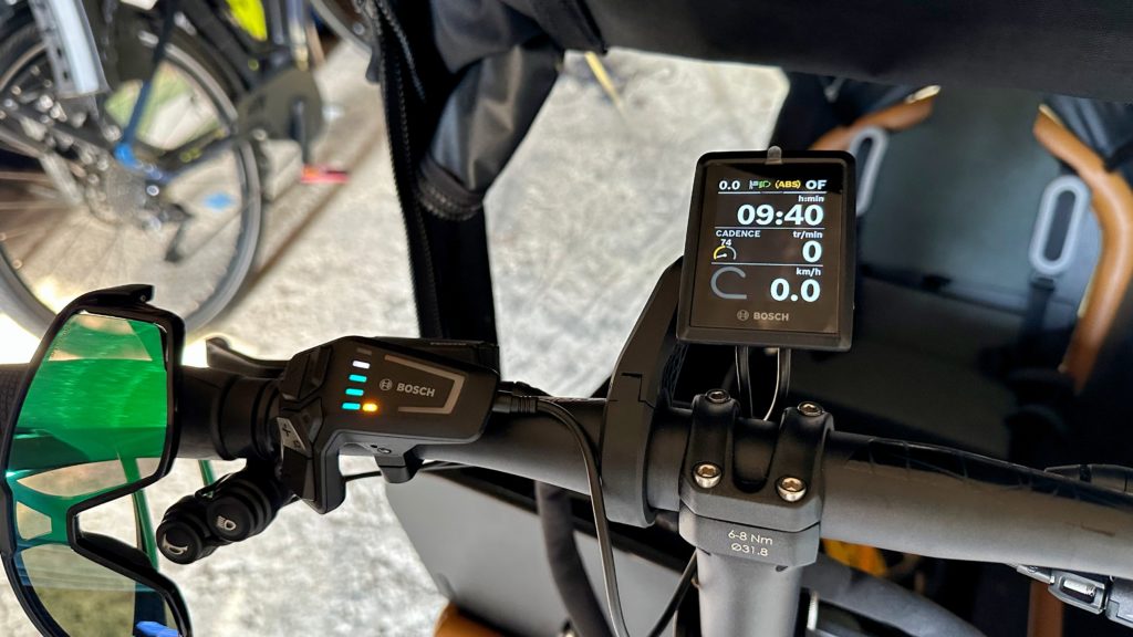 Affichage sur l'écran Kiox 300 d'un speedbike.