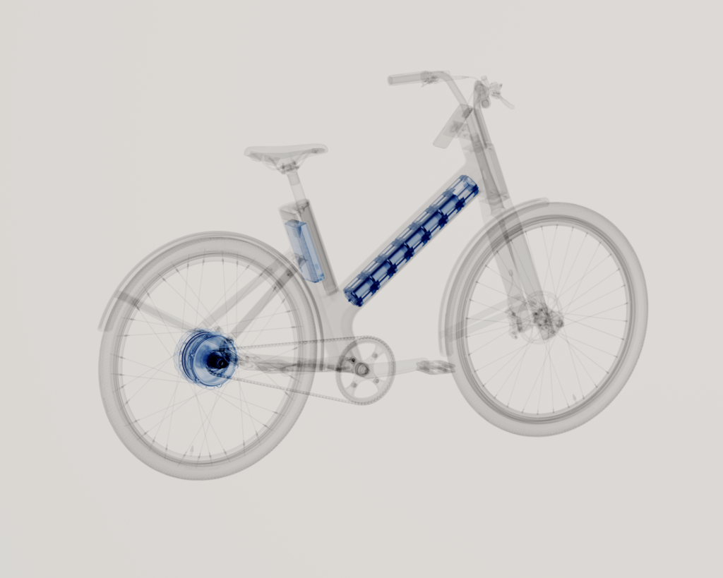 Les composants intégrés au vélo Anod.